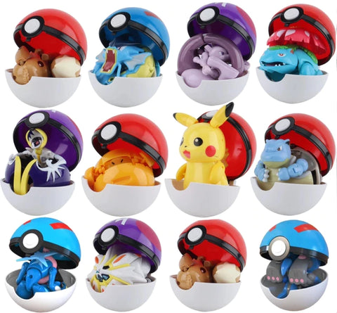 Pokeballs con figuras de acción