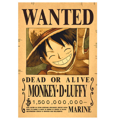 Poster Wanted Luffy