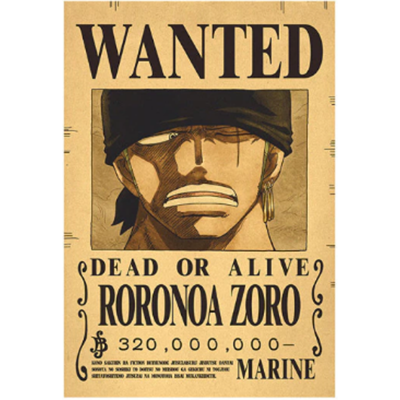 Poster Wanted Zoro