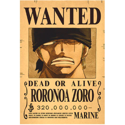 Poster Wanted Zoro